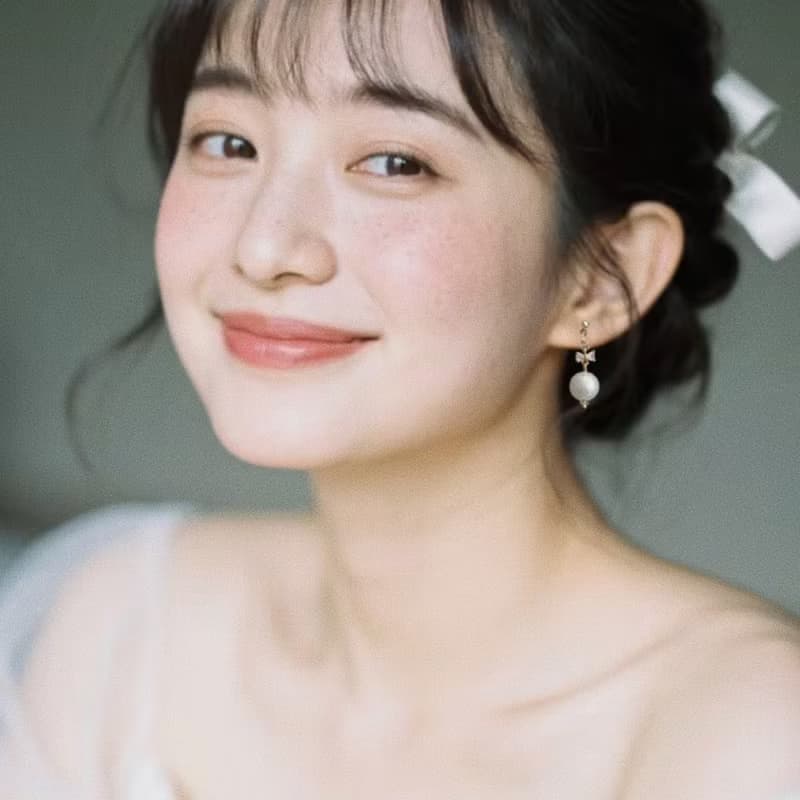 極簡約通勤925銀針 水晶蝴蝶結珍珠垂墜耳環7