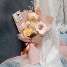 畢業熊 畢業花束 莫蘭迪色系 韓式花束 情人節花束 生日禮物