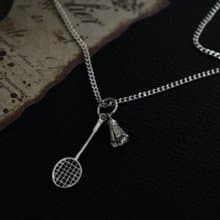 羽情925純銀項鍊 純銀項鏈 女生飾品 羽毛球 羽球拍 鍊子 鏈子