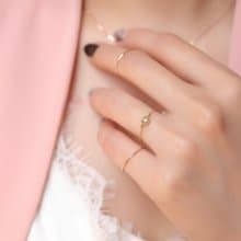 14K Retro Noble Chain Ring 復古貴族爪鑲鑽石鍊戒