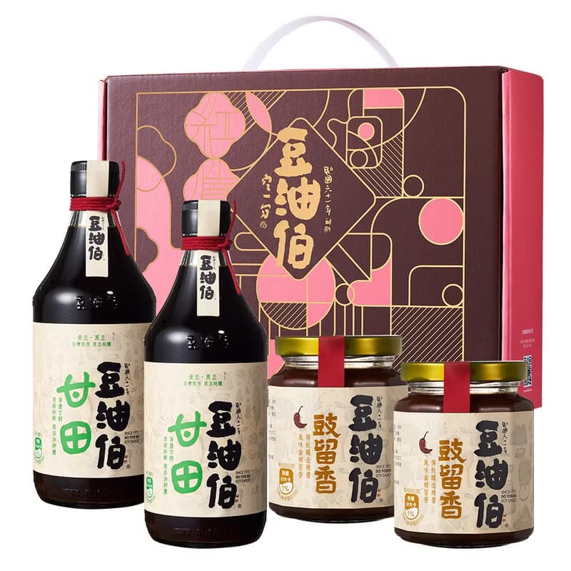 【豆油伯】甘田豉留香四入禮盒組 /母親節送禮 端午節自用首選