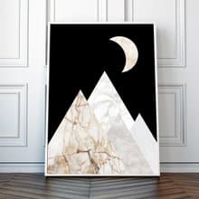 Abstract Night Mountain Peaks Marble Landscape Art Print