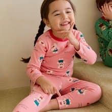 兔兔氣球舞會-舒棉雲柔衣長袖韓國童裝-K53609