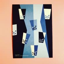 防水貼紙 機車貼紙 行李箱貼紙 骰子 黑白 安全帽貼紙 悠遊卡