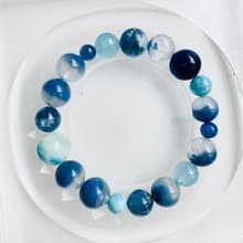 藍天白雲獨家設計款藍絨晶藍晶石拉利瑪紓解壓力切斷負面提升能量