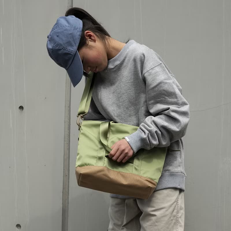 Tote+ 復古托特包 大容量 輕便防水 斜挎手提 優質尼龍 牛油果綠