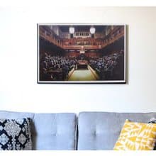 【英國 Banksy】藍牙畫布音箱 聯名款 - 猴子國會 (橫式)