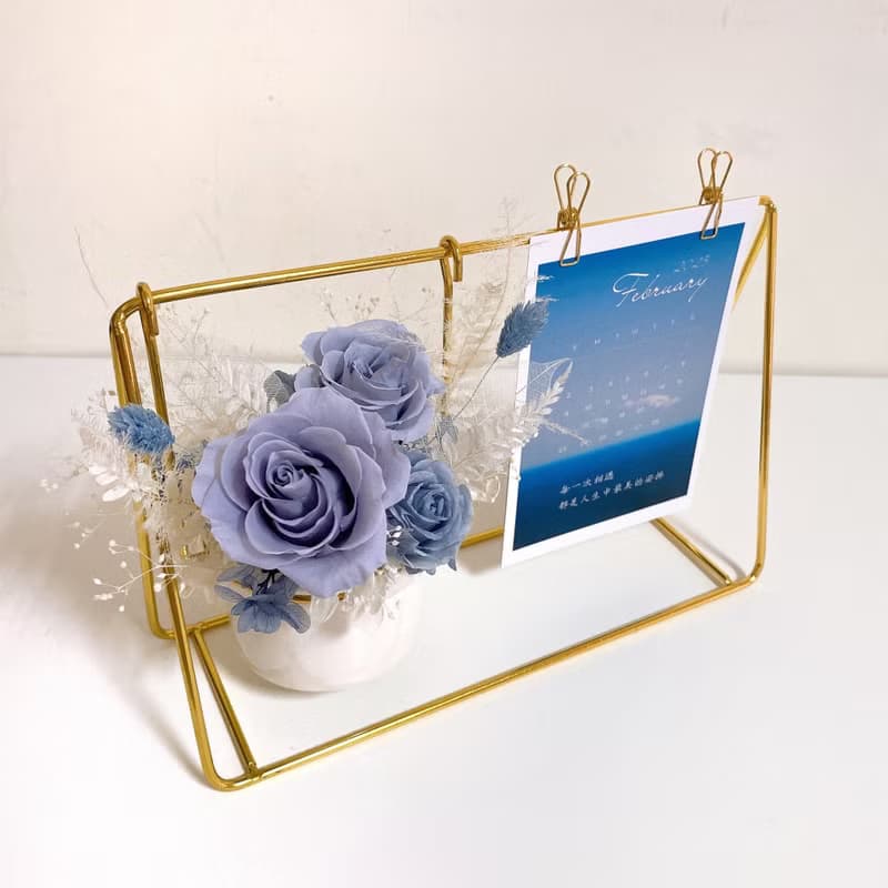 永生花留言夾 質感桌飾・開幕/生日/升遷祝福推薦