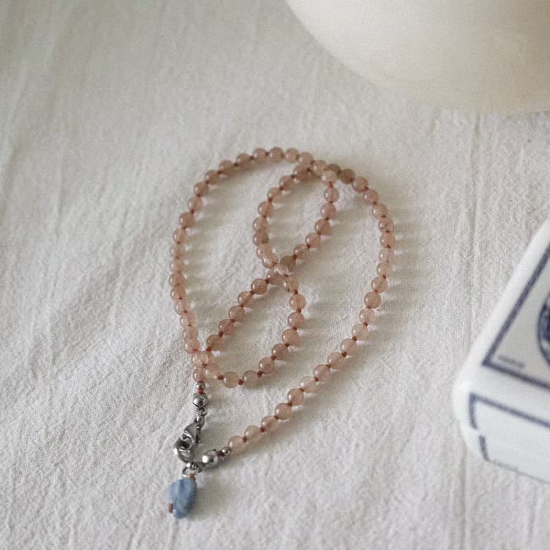 Brown Sugar & Blue Salt Jade Necklace