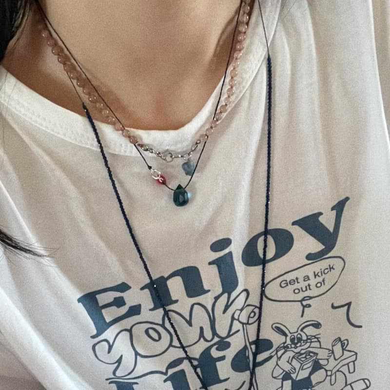 Brown Sugar & Blue Salt Jade Necklace