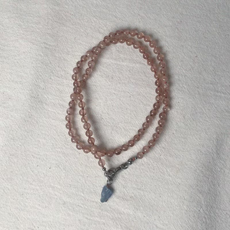 Brown Sugar & Blue Salt Jade Necklace