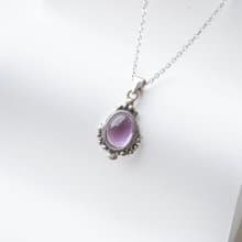 紫水晶925純銀魔鏡項鍊