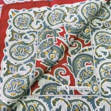 Polo Ralph Lauren Vintage Handkerchief Motif Paisley Floral 20.5 x 20.5 inches