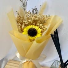 可擴香向日葵花束 畢業花束 畢業禮物 生日禮物 永生花束