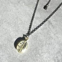 Crystal Crack Necklace Perfume Bottle Design Motif Swarovski Gemstone Simple