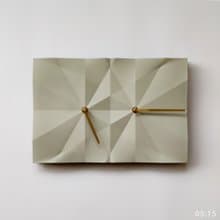 HOMER | 水泥摺紙時鐘 Origami Clock 灰色/鑽石切面/啞光