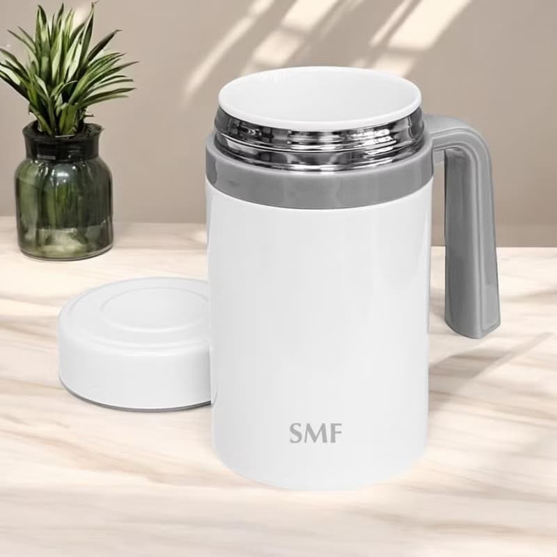 SMF骨瓷保溫杯 475ml 加碼送泡茶濾網蓋組