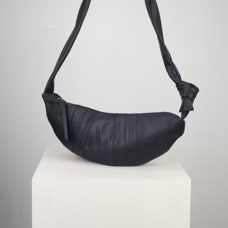 特別製作-羊角包側背斜挎頭層牛皮 真皮手袋 包包 斜揹包 側背包