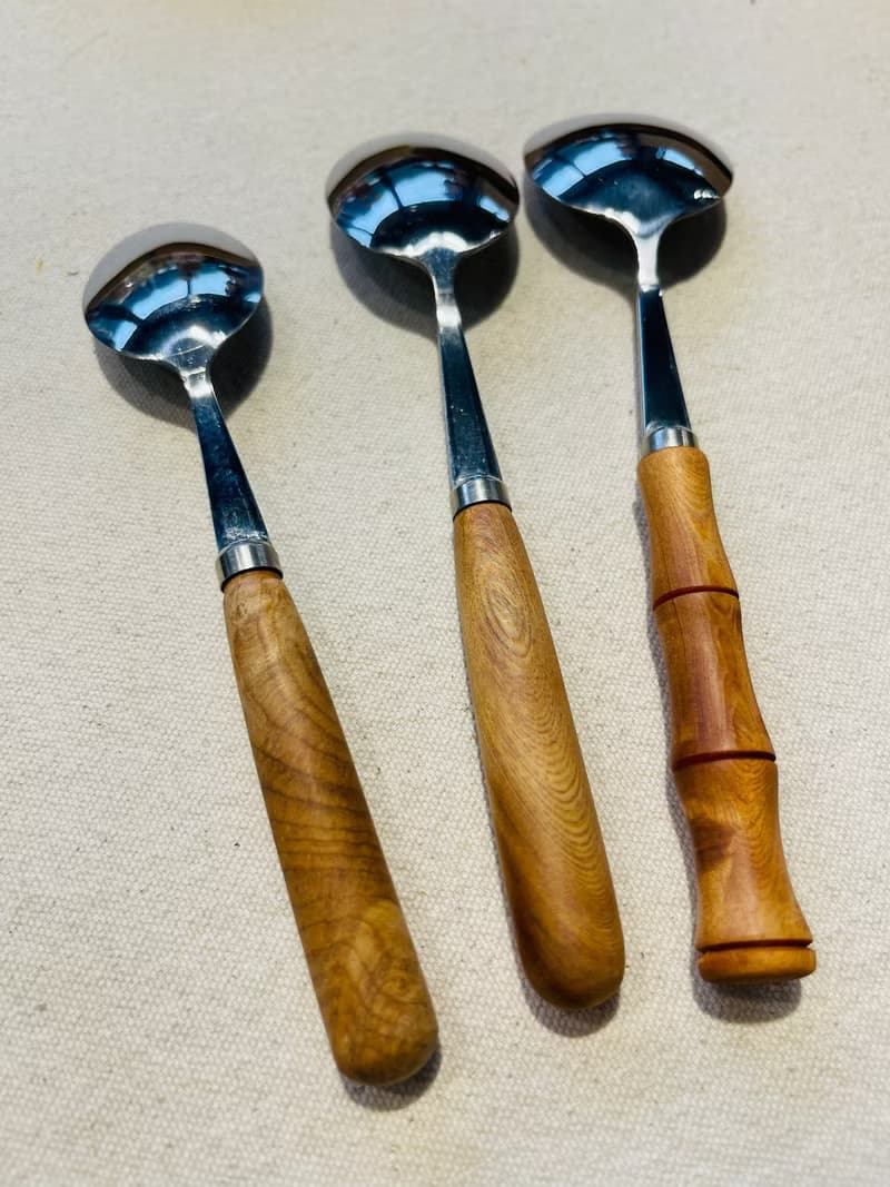 皇手製作-台灣檜木握柄湯匙