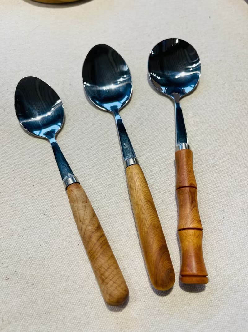 皇手製作-台灣檜木握柄湯匙