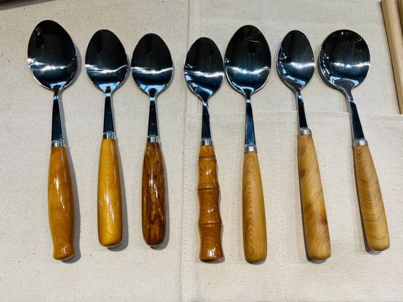 皇手製作-台灣檜木握柄湯匙