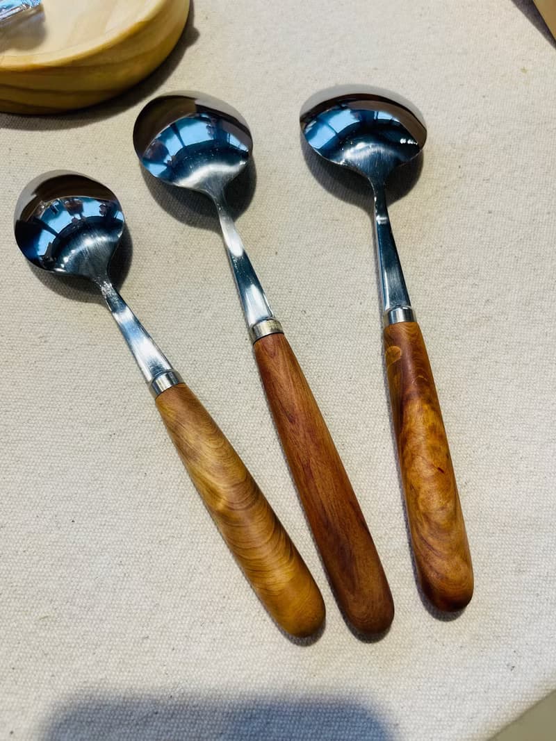 皇手製作-台灣檜木握柄湯匙