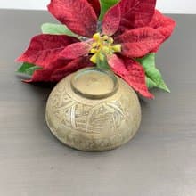 古董黃銅圓碗手工容器手工餐具廚具咖哩