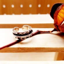 聖誕 交換禮物 復古印記925純銀戒指(陳舊寬版設計) 活動圍