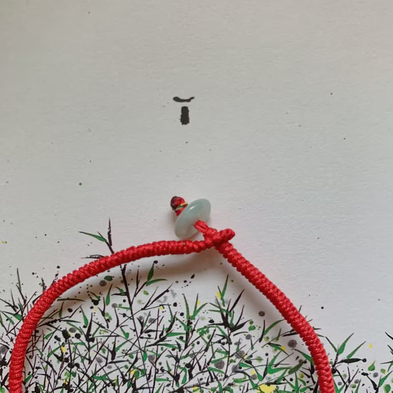 手作 暮煙常故。天然南紅瑪瑙桶珠復古編織手繩 手鏈原創古風