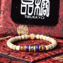 精品星月菩提子 5x6mm桶珠 景泰藍六字箴言隔珠 佛珠 念珠 手鍊