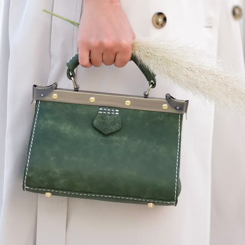 Frame Bag 复古横版口金包斜挎包 手提医生包 小号