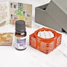 【航太邊角料再造】香氛玉琮-紋樣結構_柚紅鬆餅款(精油-藍風鈴)