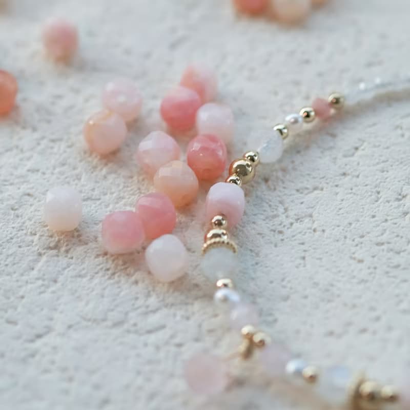 14K包金粉紅皇宮系列-粉晶手鍊