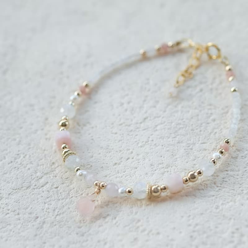 14K包金粉紅皇宮系列-粉晶手鍊