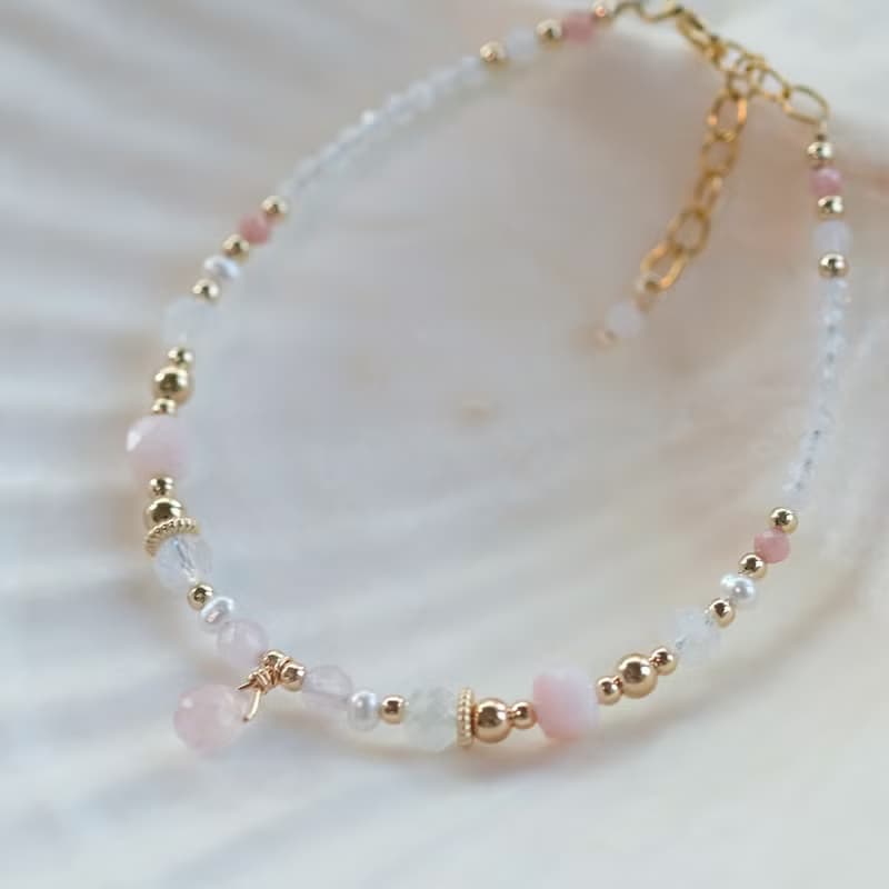 14K包金粉紅皇宮系列-粉晶手鍊