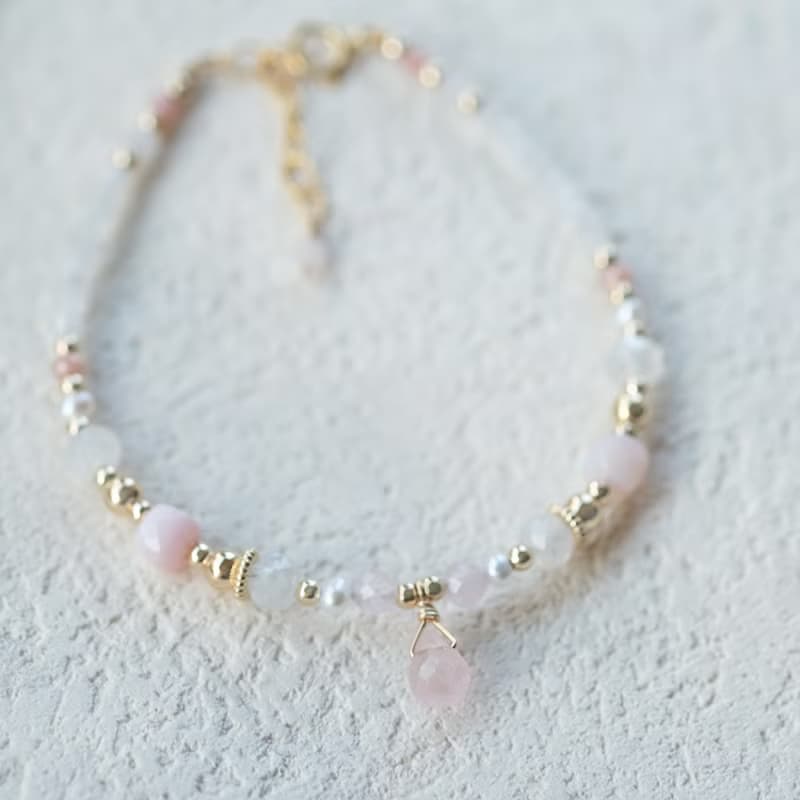 14K包金粉紅皇宮系列-粉晶手鍊