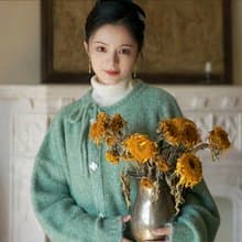 新中式復古 唐風針織衫 漢服元素外套