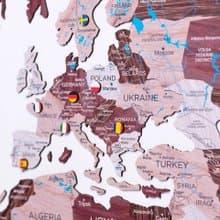 2D 世界地圖圖釘 喬遷禮物 現代牆藝術 旅行地圖