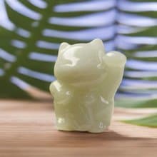 白翡翡翠招財貓擺件擺飾 | 天然緬甸玉A貨翡翠 | 送禮