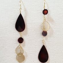 チョコレート色の雫のピアスorイヤリング