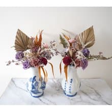 【竒植花物】永生乾燥花束 瓶中花 擺宴花束一對