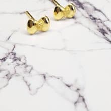 母親節精選款-蝴蝶結耳針-黃金9999 后宮金飾