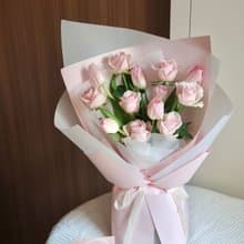 柔光語粉・粉玫瑰鬱金香花束 生日告白推薦