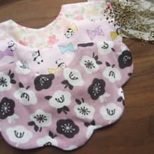 六重紗圍兜組 / 彌月禮物 / 氣質淺粉色 (三入組)