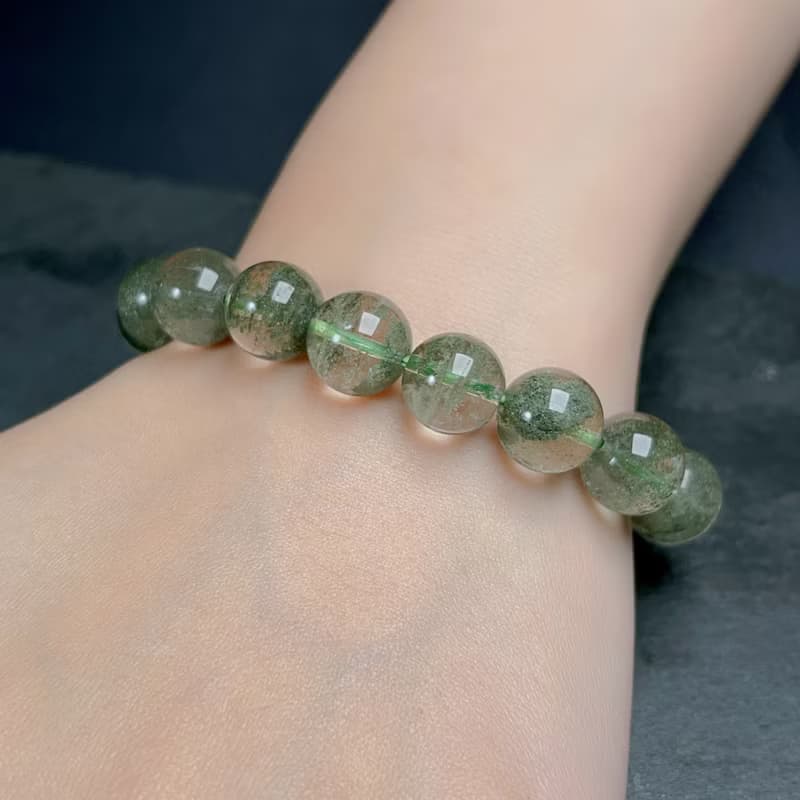 天然綠幽靈水晶手珠手鍊 | 天然水晶 | 送禮