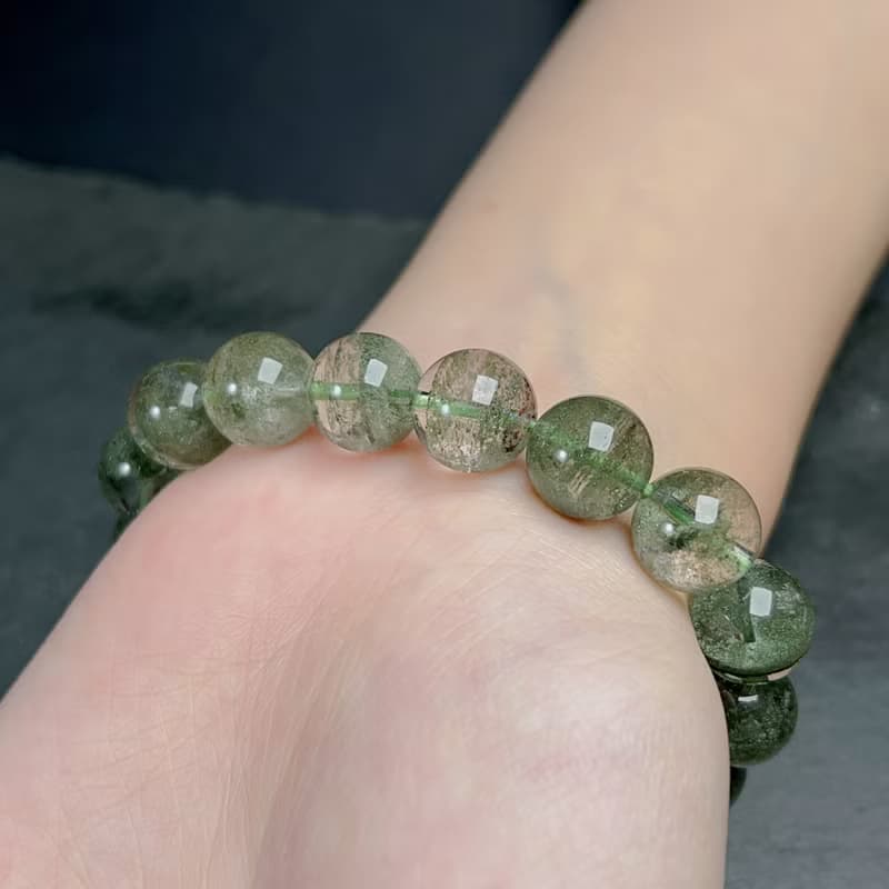 天然綠幽靈水晶手珠手鍊 | 天然水晶 | 送禮