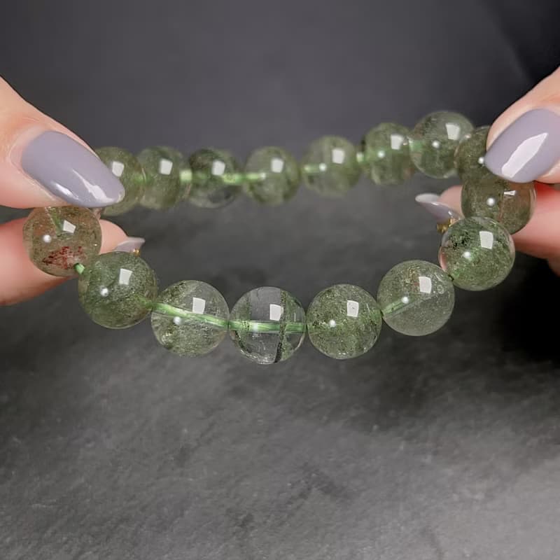 天然綠幽靈水晶手珠手鍊 | 天然水晶 | 送禮