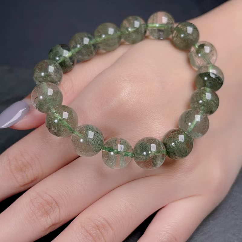 天然綠幽靈水晶手珠手鍊 | 天然水晶 | 送禮