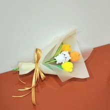 加玩偶的Q版鬱金香花束 純花束在另一個賣場