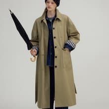 哥哈藝術女孩 復古中長款風衣外套